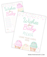 Ice Cream Baby Shower Wishes for Baby